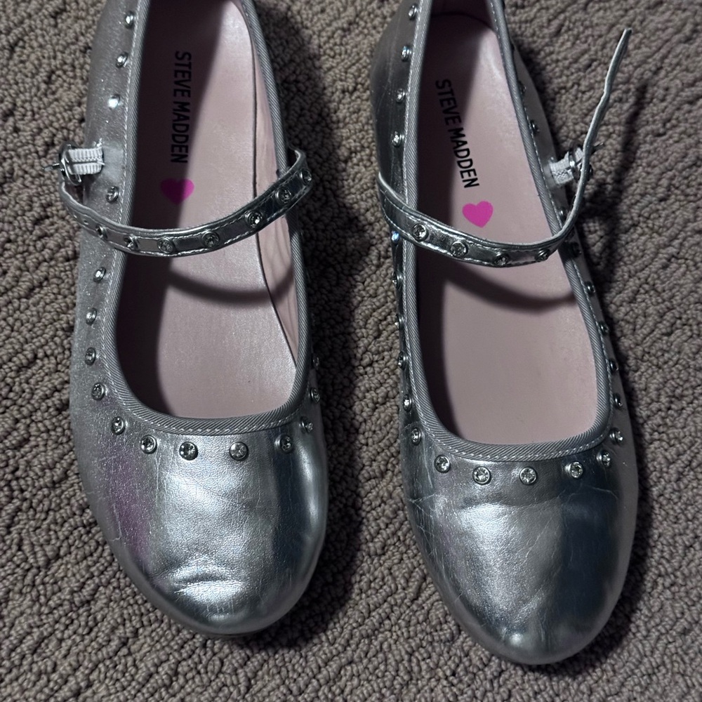 Steve Madden Kids' Metallic Silver Dress Shoes